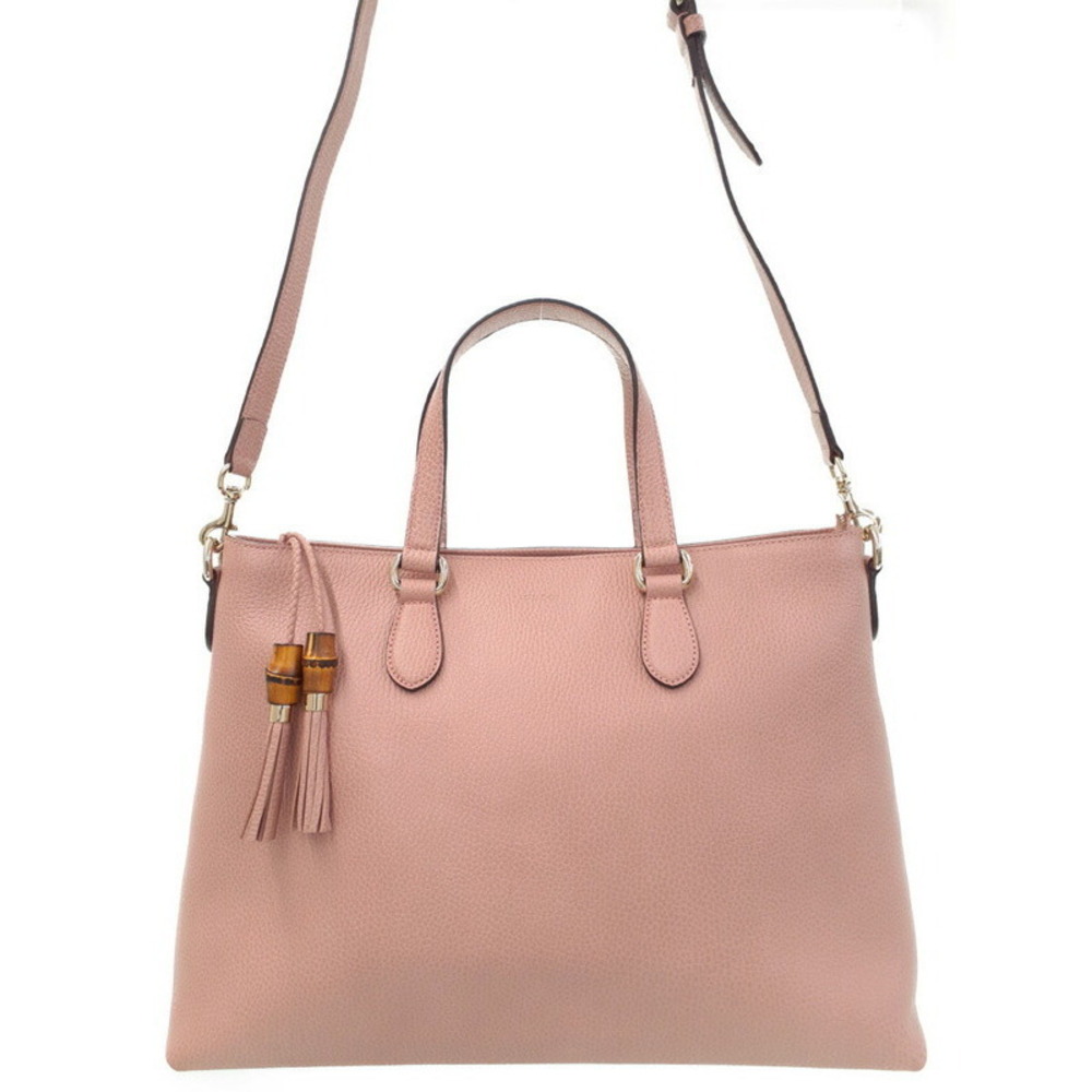 GUCCI Bamboo Tassel Tote Bag